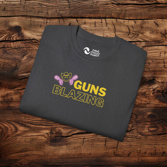 Guns Blazing Podcast Vintage Tee